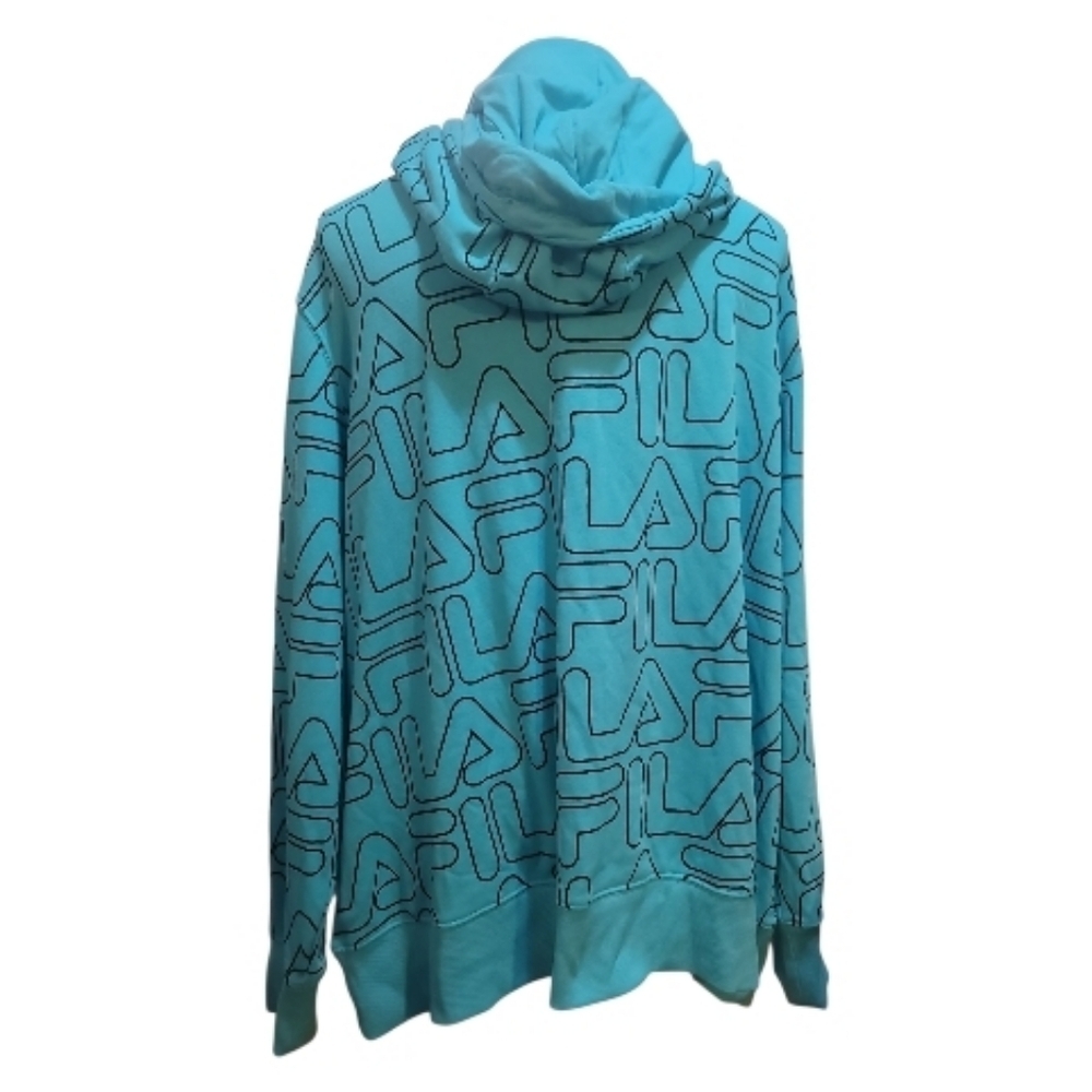 Fila zip up heartbeat hoodie hooded sweatshirt jacket Turquoise 3x nwt - Picture 4 of 10